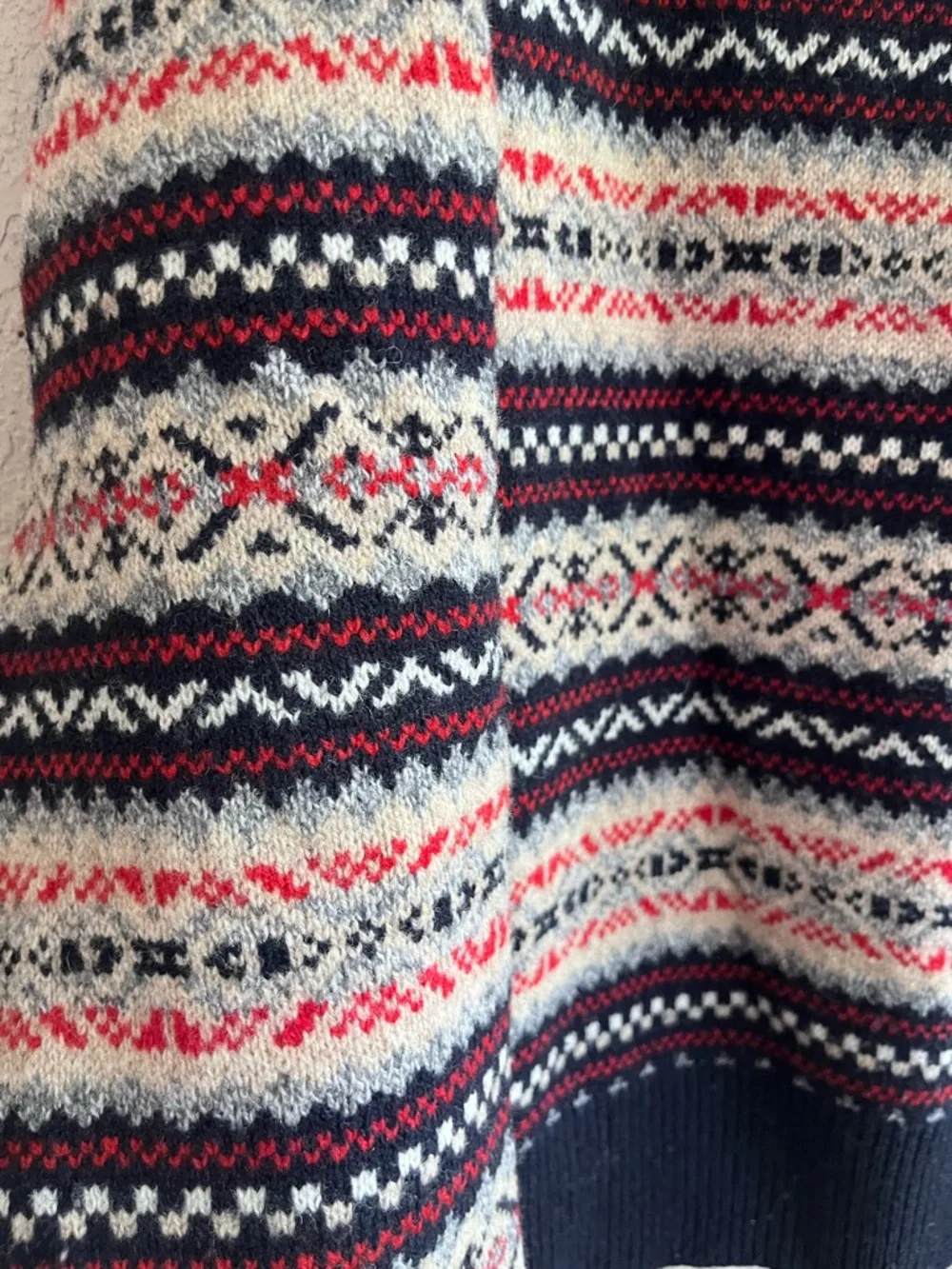 J.Crew 100% Lambswool Fair Isle Nordic Crewneck Sweater - Medium